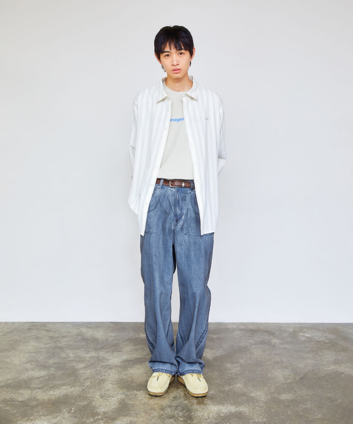엘엠씨(LMC) DIRTY WASHED WIDE DENIM PANTS black