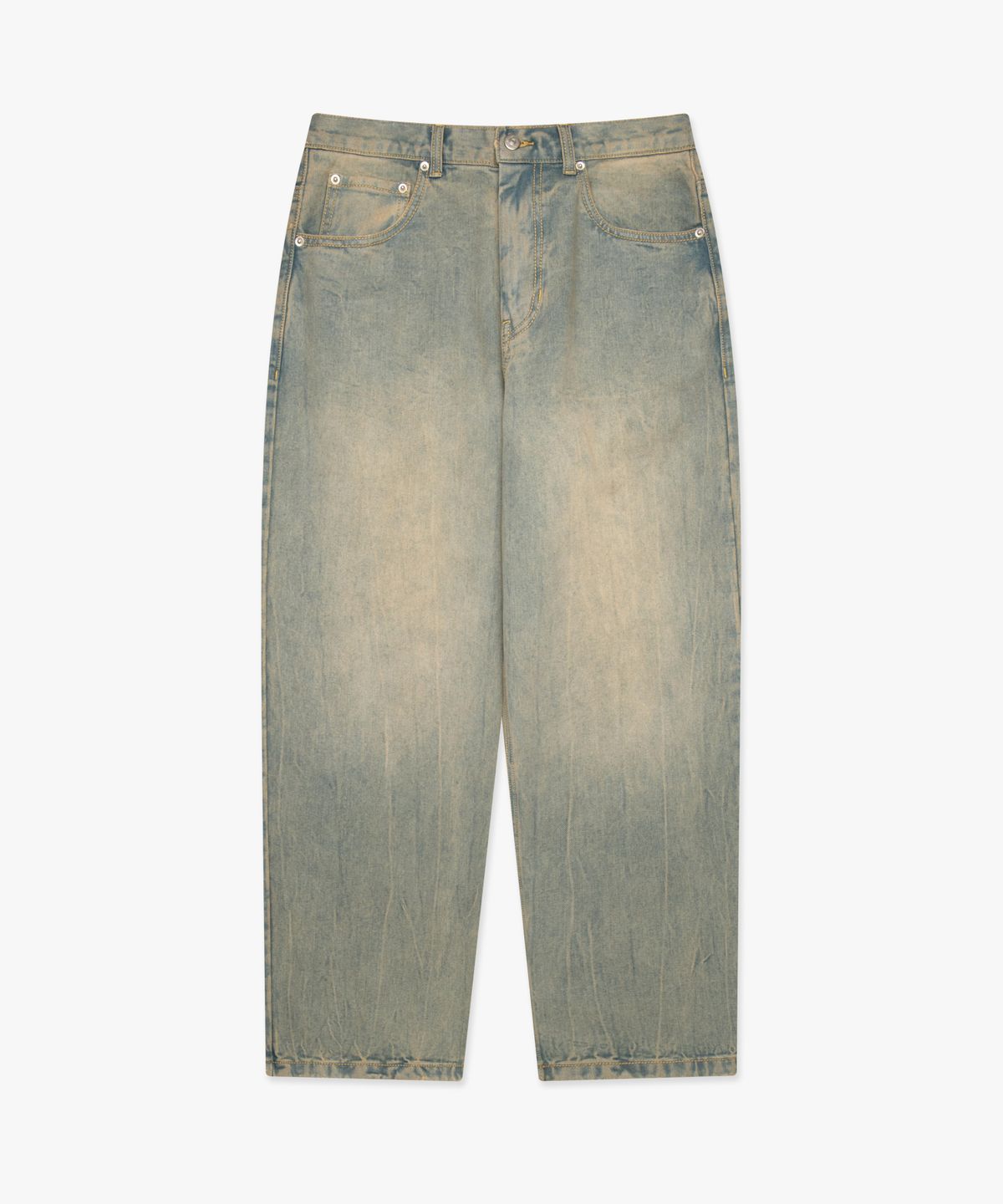 엘엠씨(LMC) WASHED STITCH DENIM WIDE JEAN sand