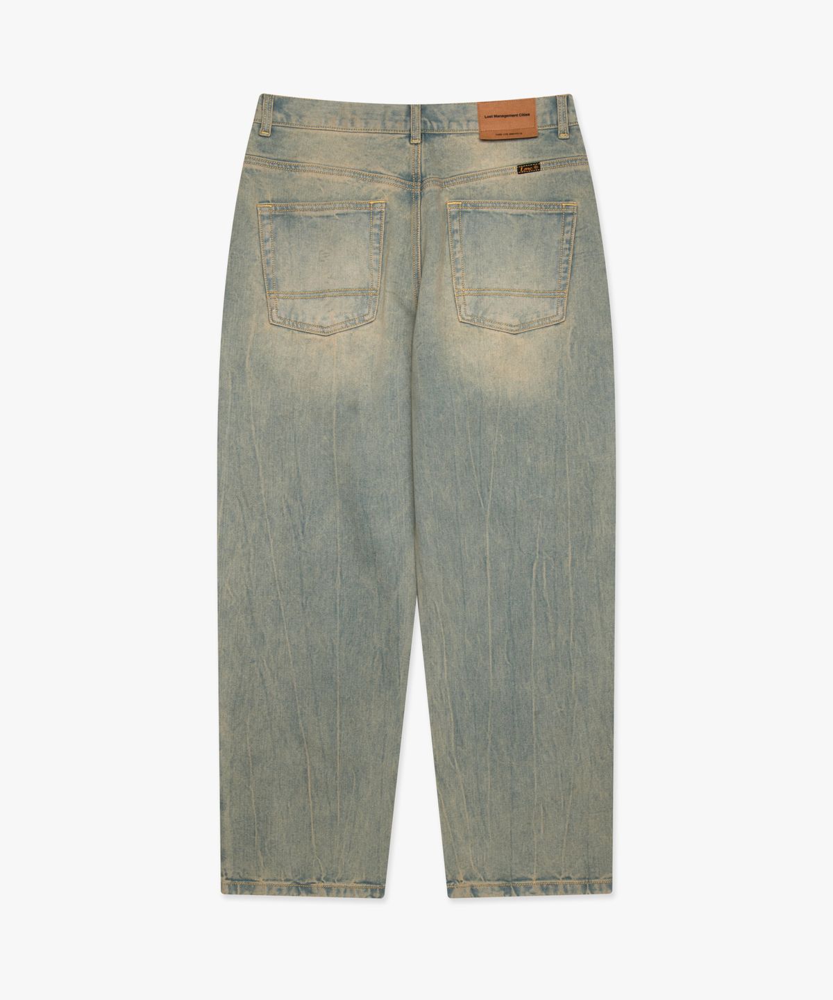 엘엠씨(LMC) WASHED STITCH DENIM WIDE JEAN sand