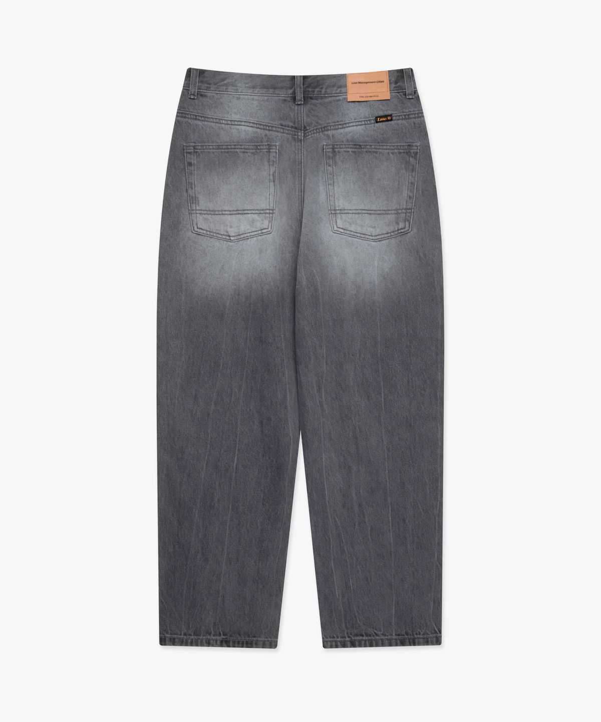 엘엠씨(LMC) WASHED STITCH DENIM WIDE JEAN gray