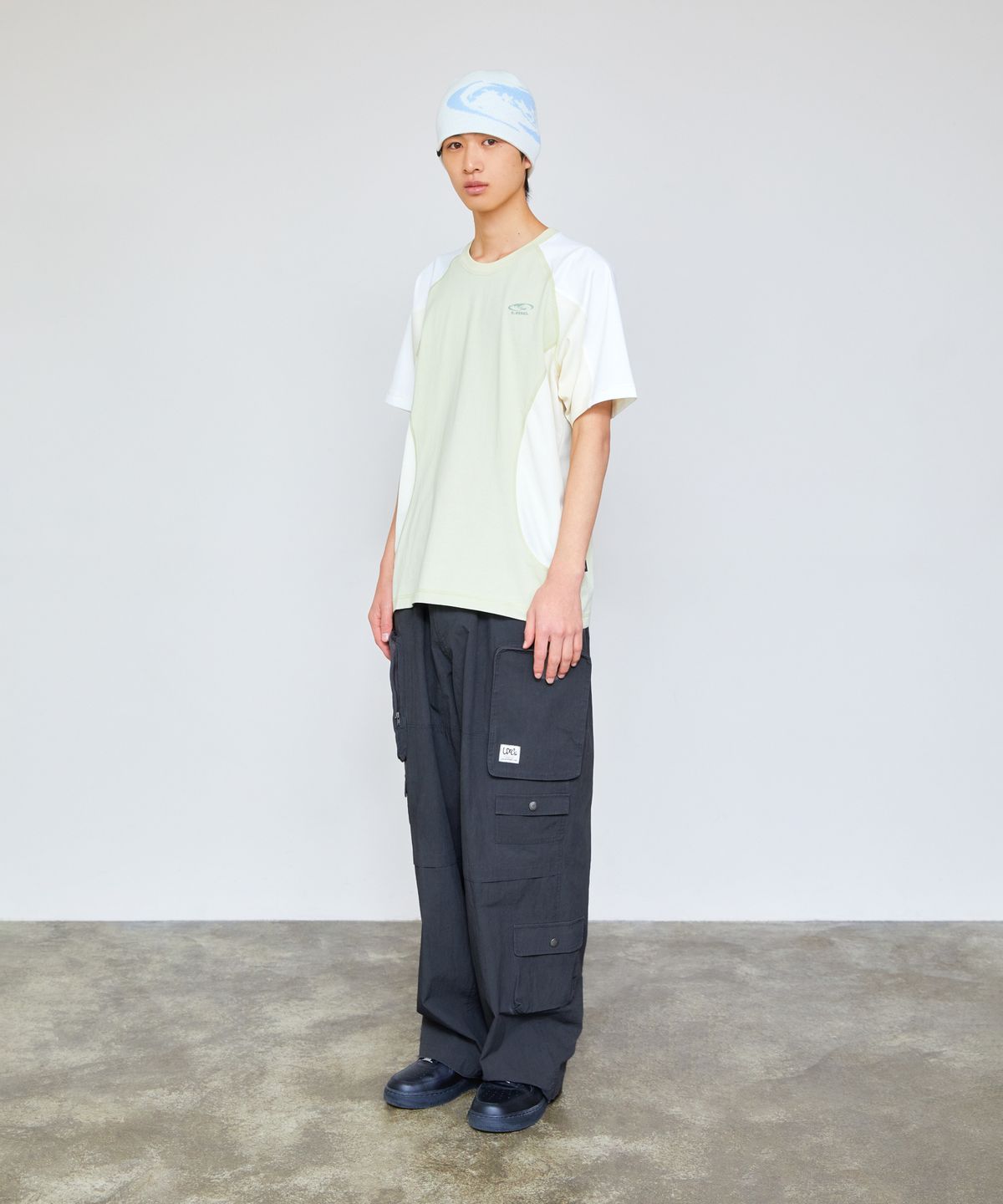 엘엠씨(LMC) PIGMENT DYED MULTI CARGO WIDE PANTS black
