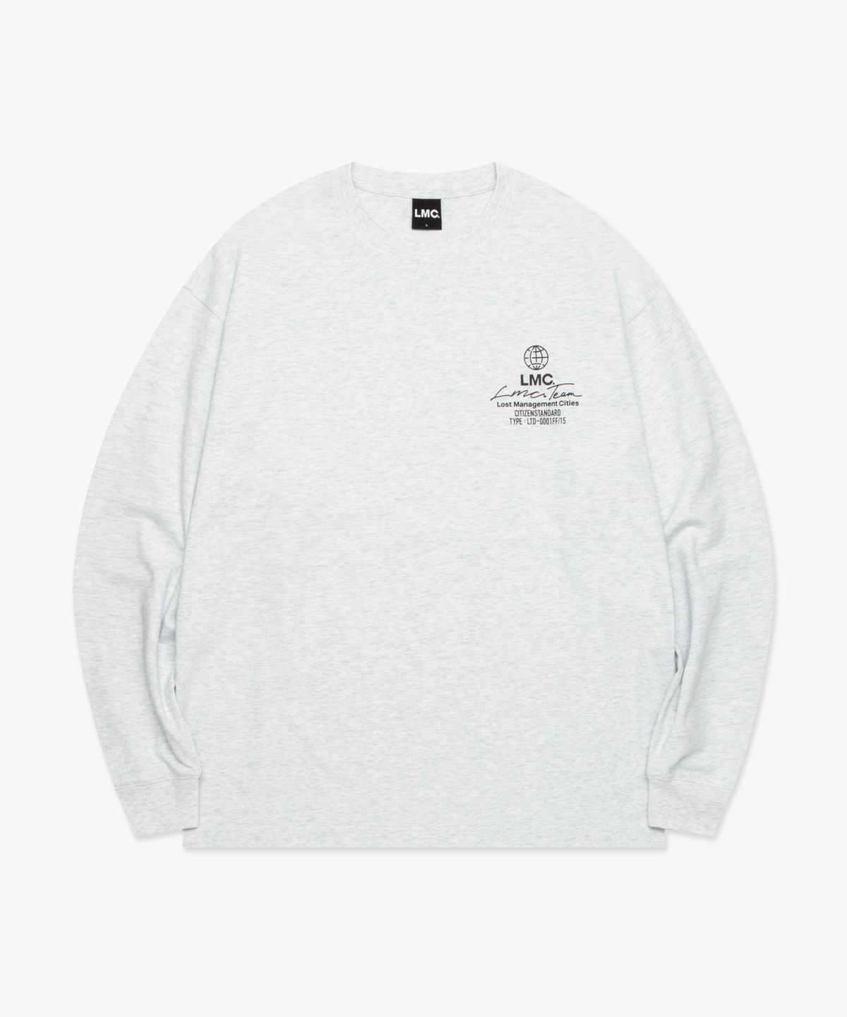 엘엠씨(LMC) SIGNATURE GLOBE LONG SLV TEE light heather gray