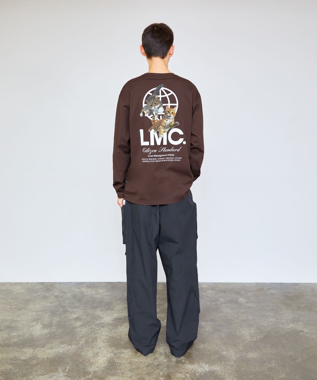엘엠씨(LMC) FLYING CATS LONG SLV TEE brown