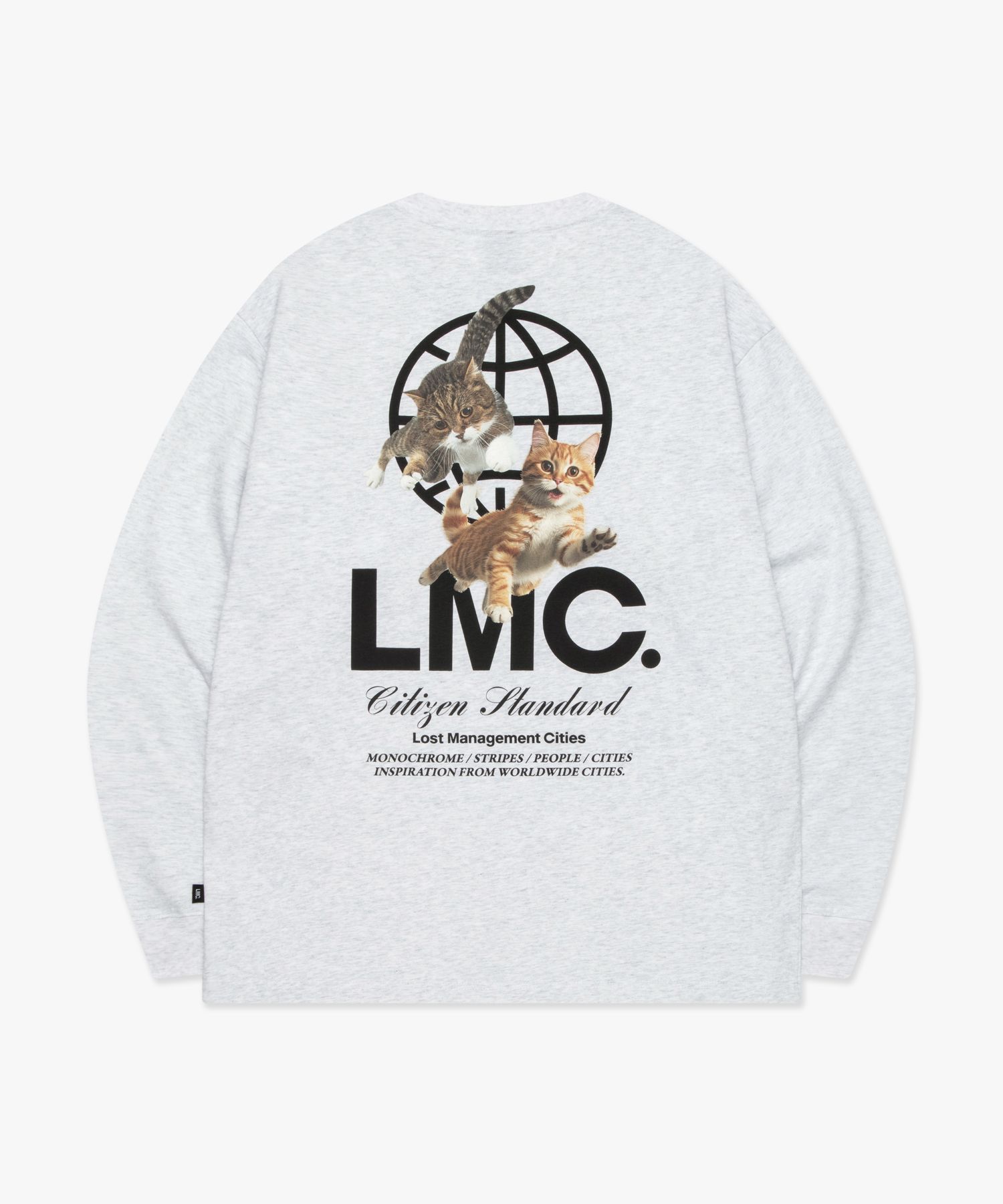 [LMC]UNISEX●FLYING CATS LONG SLV TEE MUSINSA | LMC FLYING CATS LONG SLV TEE light heather gray