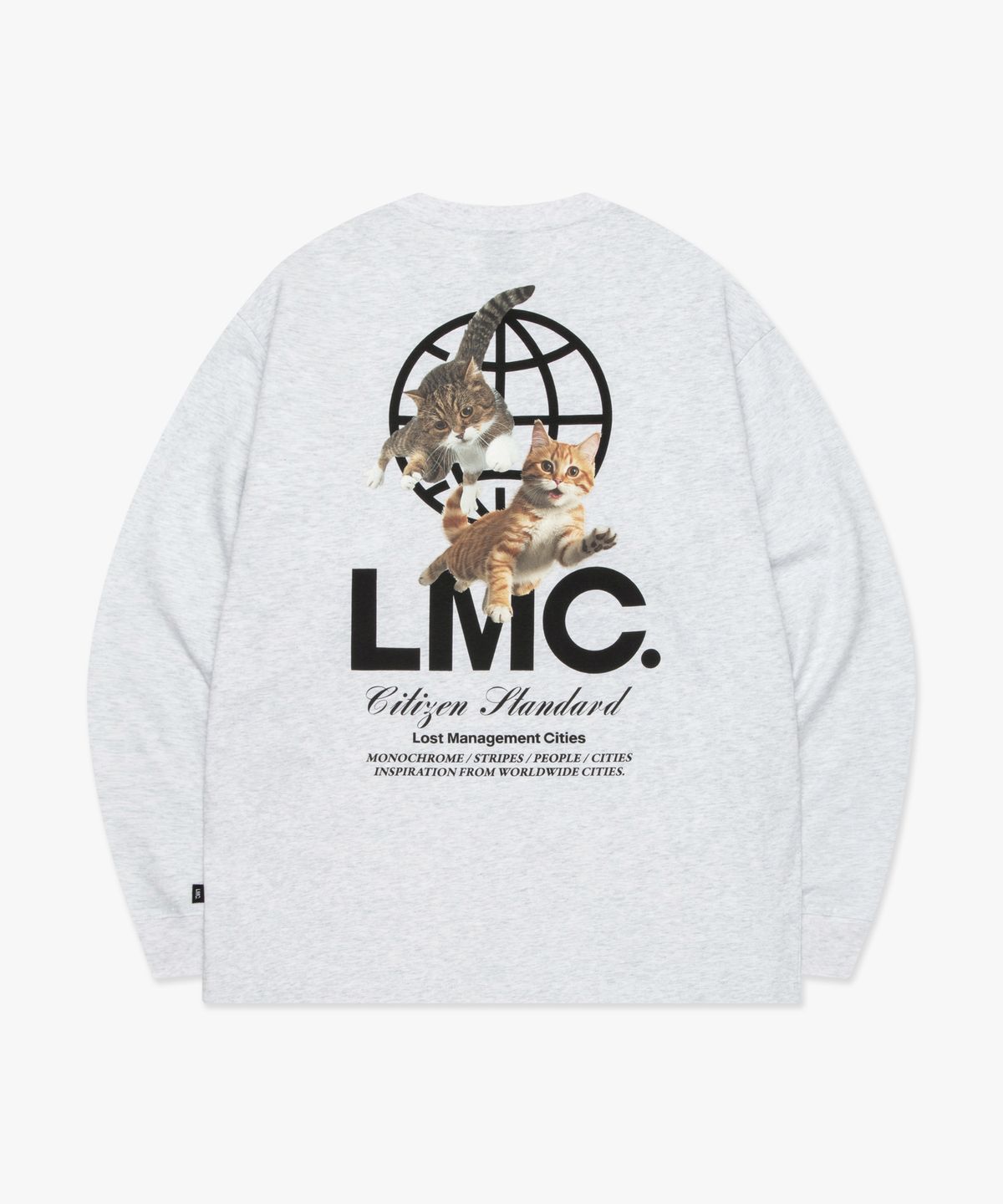 엘엠씨(LMC) FLYING CATS LONG SLV TEE light heather gray