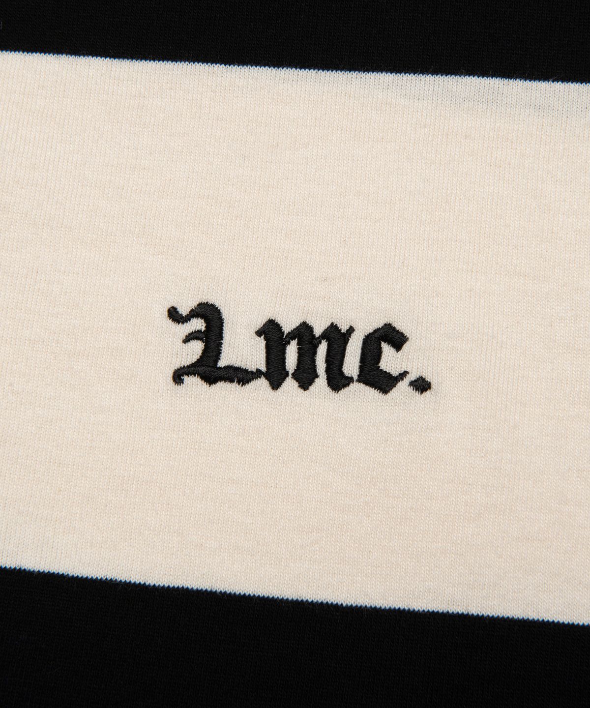 엘엠씨(LMC) STRIPE GOTHIC NAME RUGBY SHIRT black