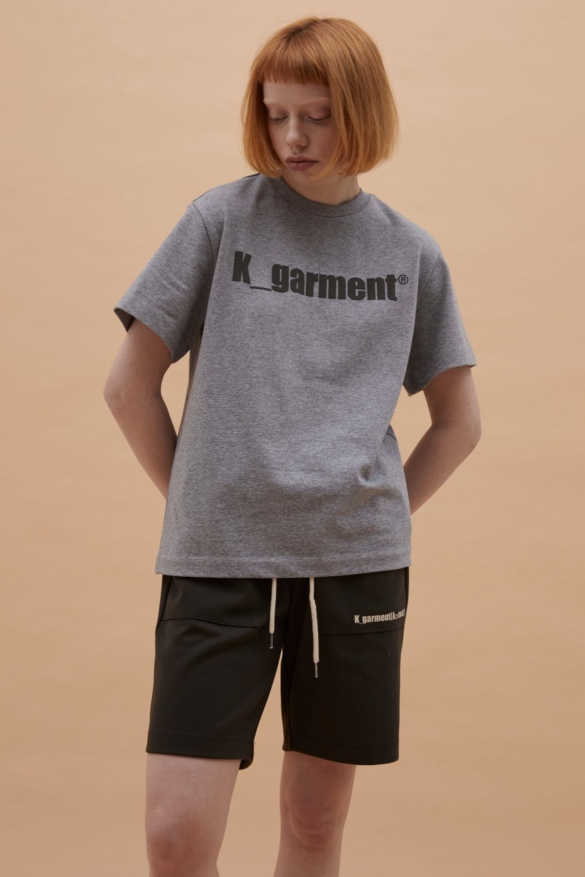 카먼트(K-GARMENT) U 빅 볼륨로고티 GREY13