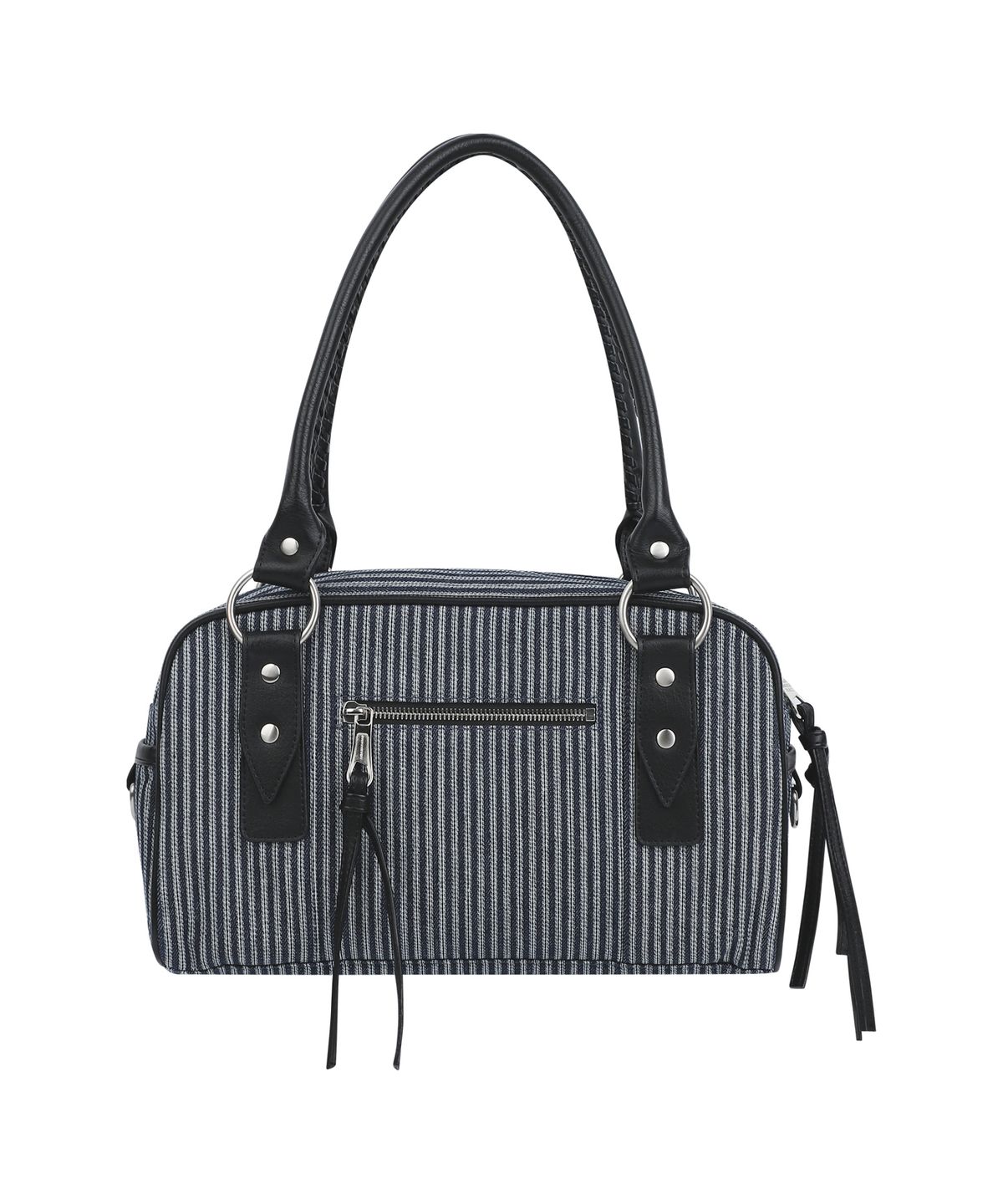 이우가마카라스(IUGAMAKARAS) Striped Typography Bowling Bag