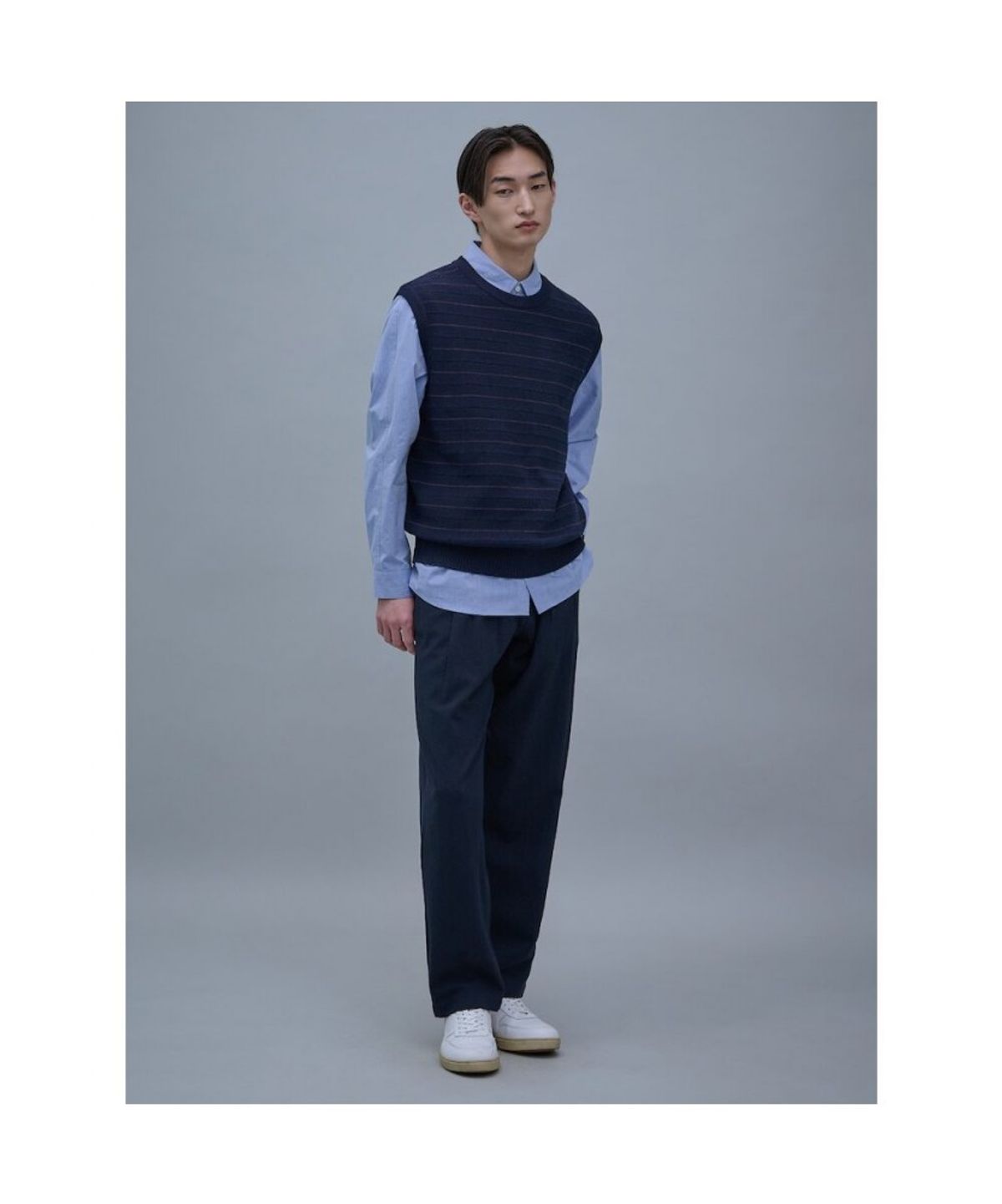 시프트지(SHIFT.G) Round Vest  Navy
