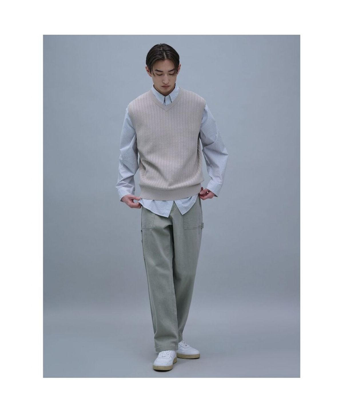 시프트지(SHIFT.G) Vneck Vest  Beige