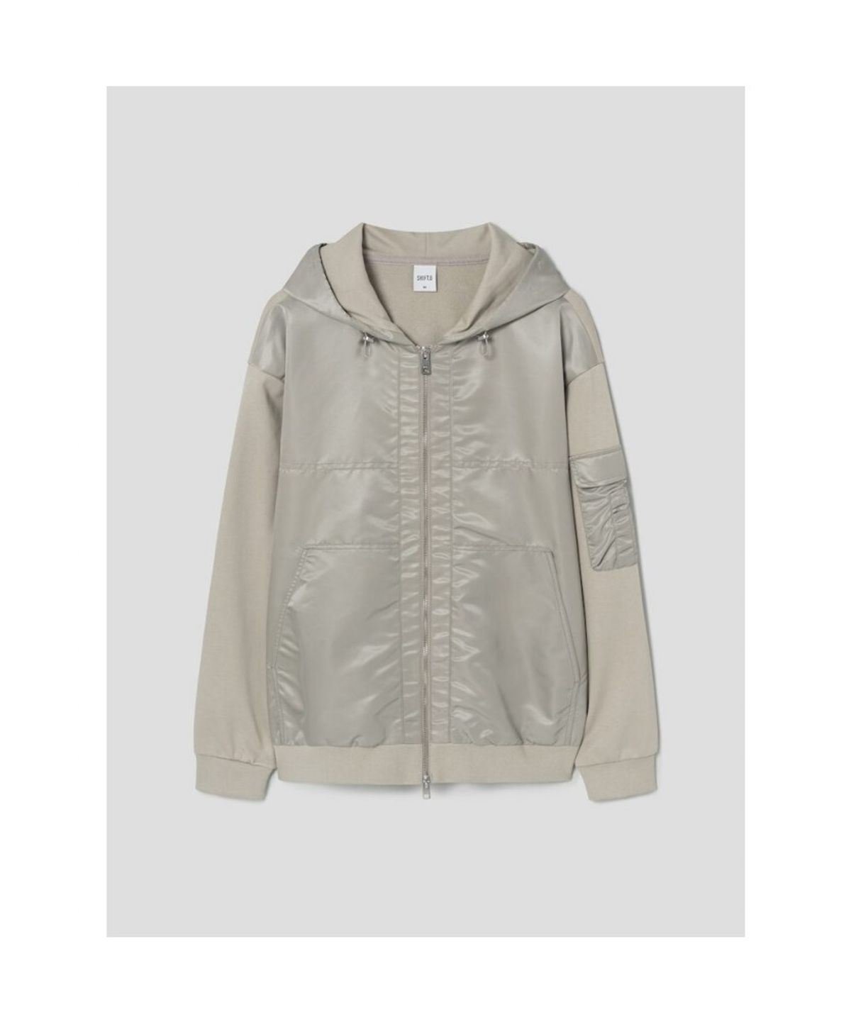 시프트지(SHIFT.G) Woven Mix Hood zipup  Beige
