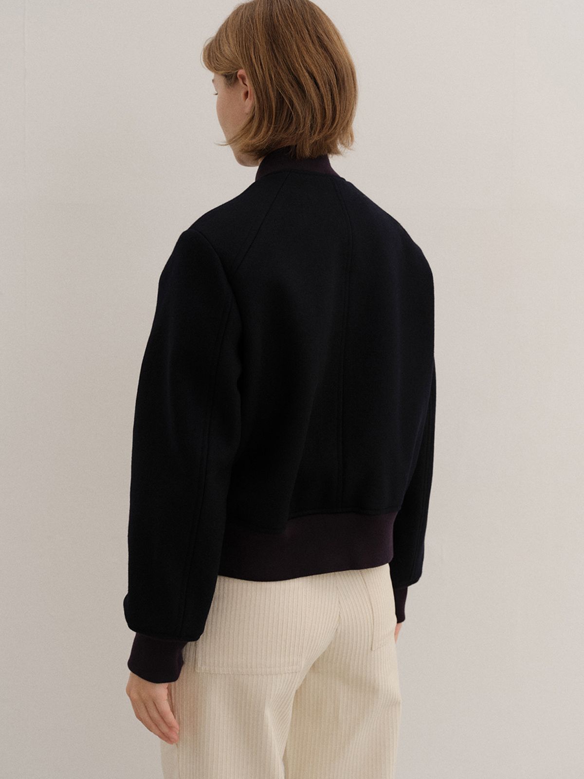 로트(LOTE) Wool varsity jacket_Navy