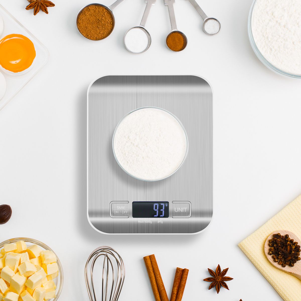 퓨어코치(PURECOACH) 스테인리스 1kg 측정 디지털 주방저울