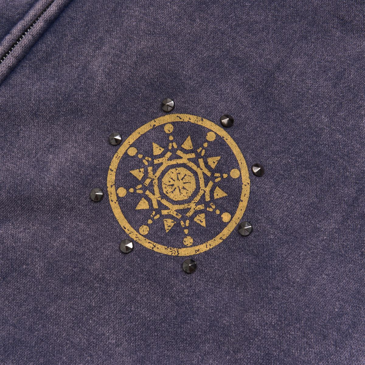 노쿨러스(NOSCOULEURS) ETHINIC STUD ZIP HOODIE PURPLE