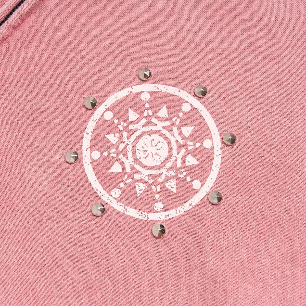 노쿨러스(NOSCOULEURS) ETHINIC STUD ZIP HOODIE PINK