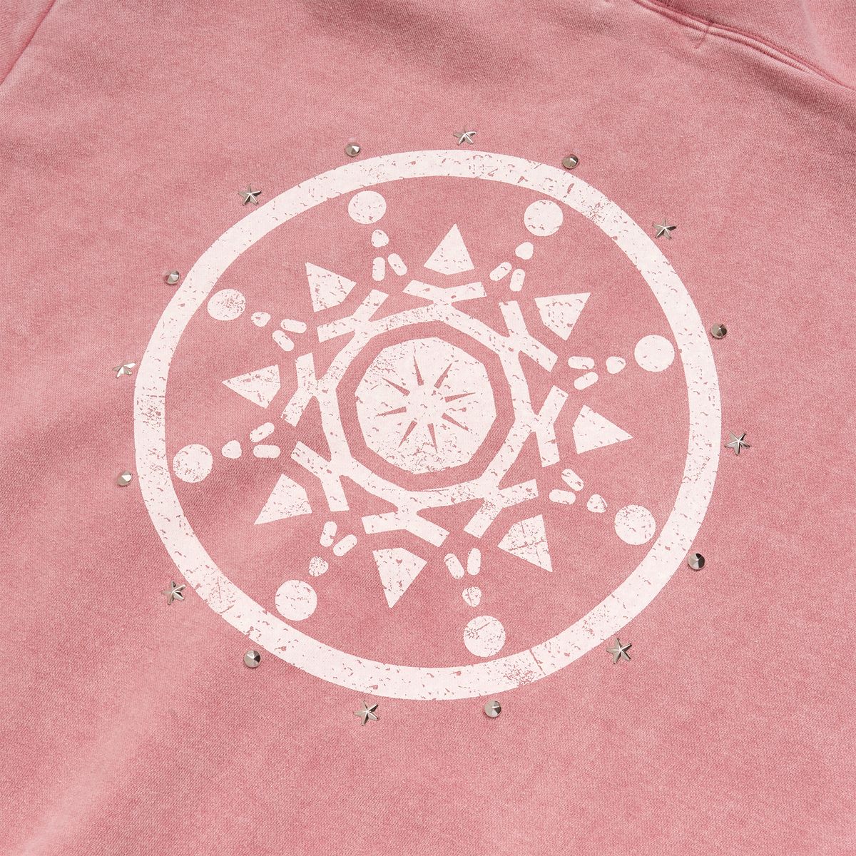 노쿨러스(NOSCOULEURS) ETHINIC STUD ZIP HOODIE PINK