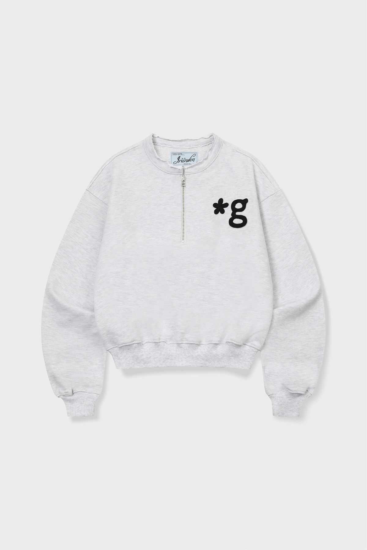 글런든(GRUNDEN) 컷오프 하프 집업 (라이트 그레이)