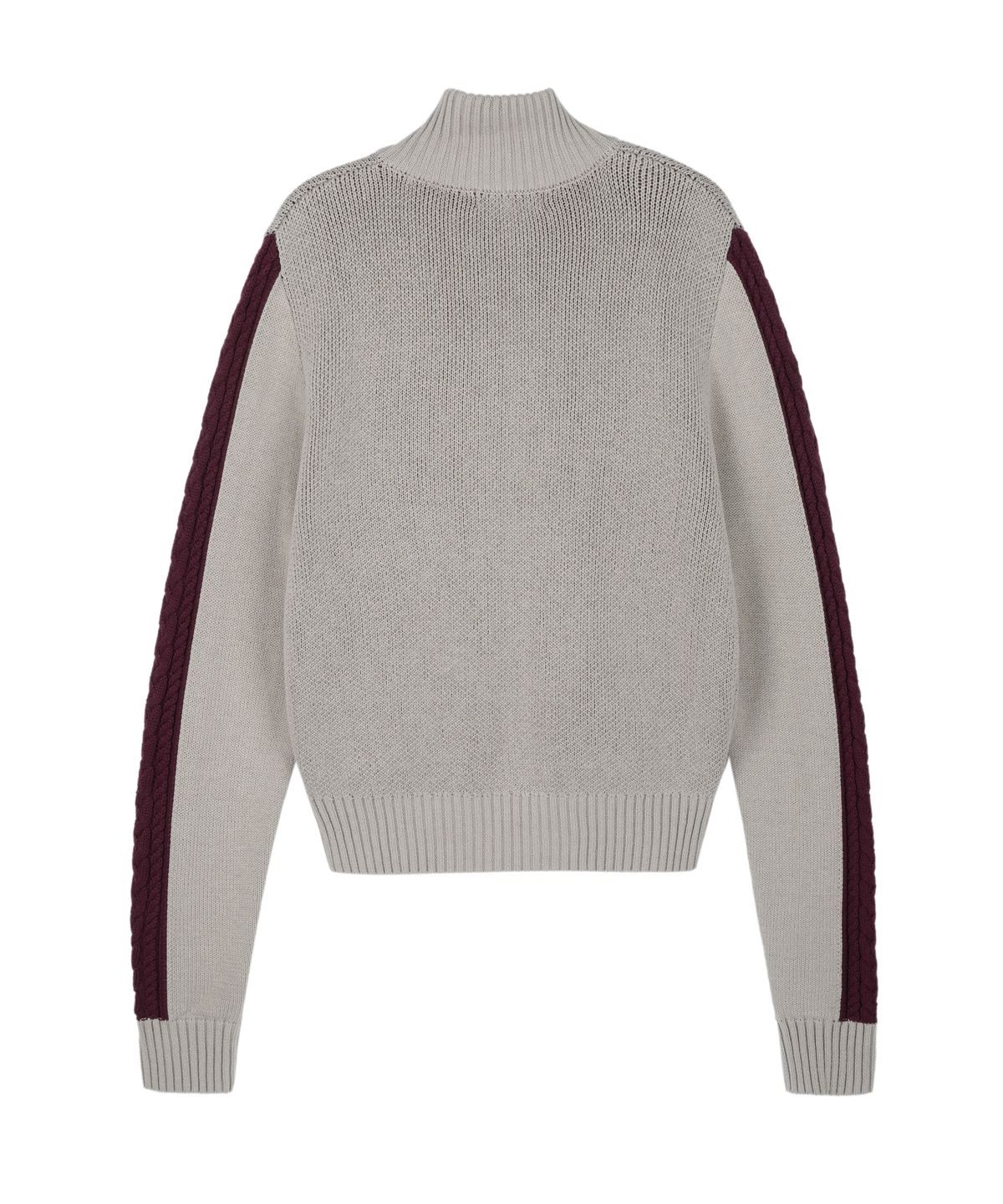 아캄(AAKAM) Sun Jacquard Zip-Up Sweater (Light Gray)