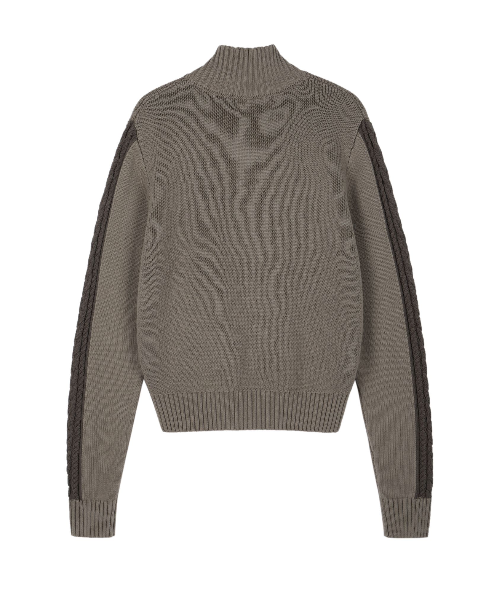 MUSINSA | AAKAM Sun Jacquard Zip-Up Sweater (Brown)