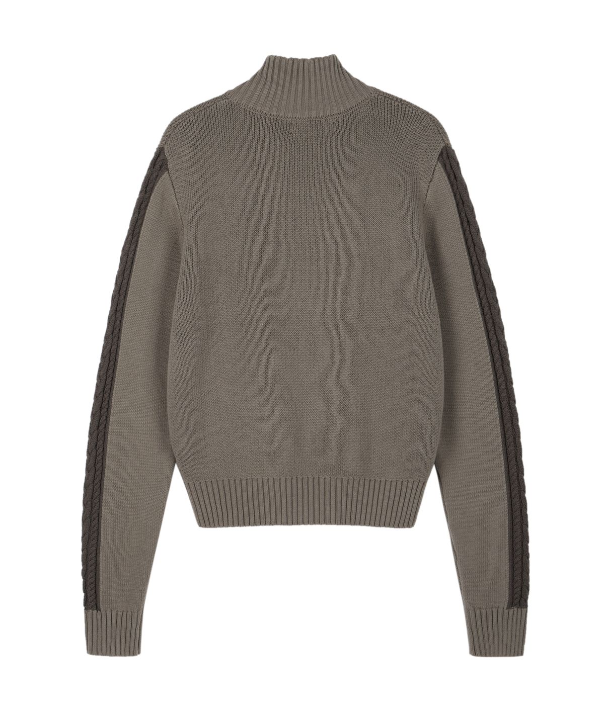 아캄(AAKAM) Sun Jacquard Zip-Up Sweater (Brown)