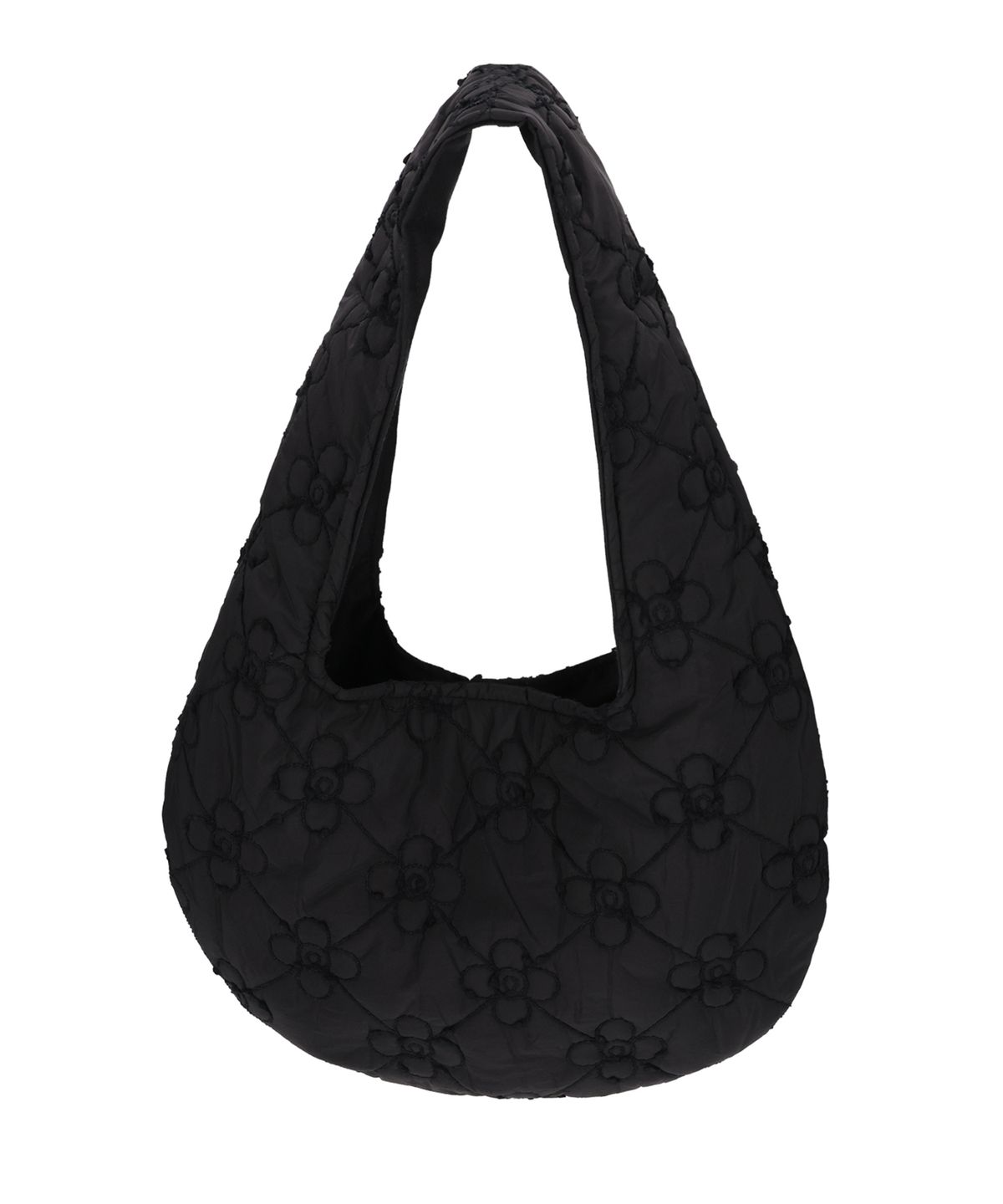 어세이(ASSAY) FLOWER PADDING HOBO BAG (BLACK)