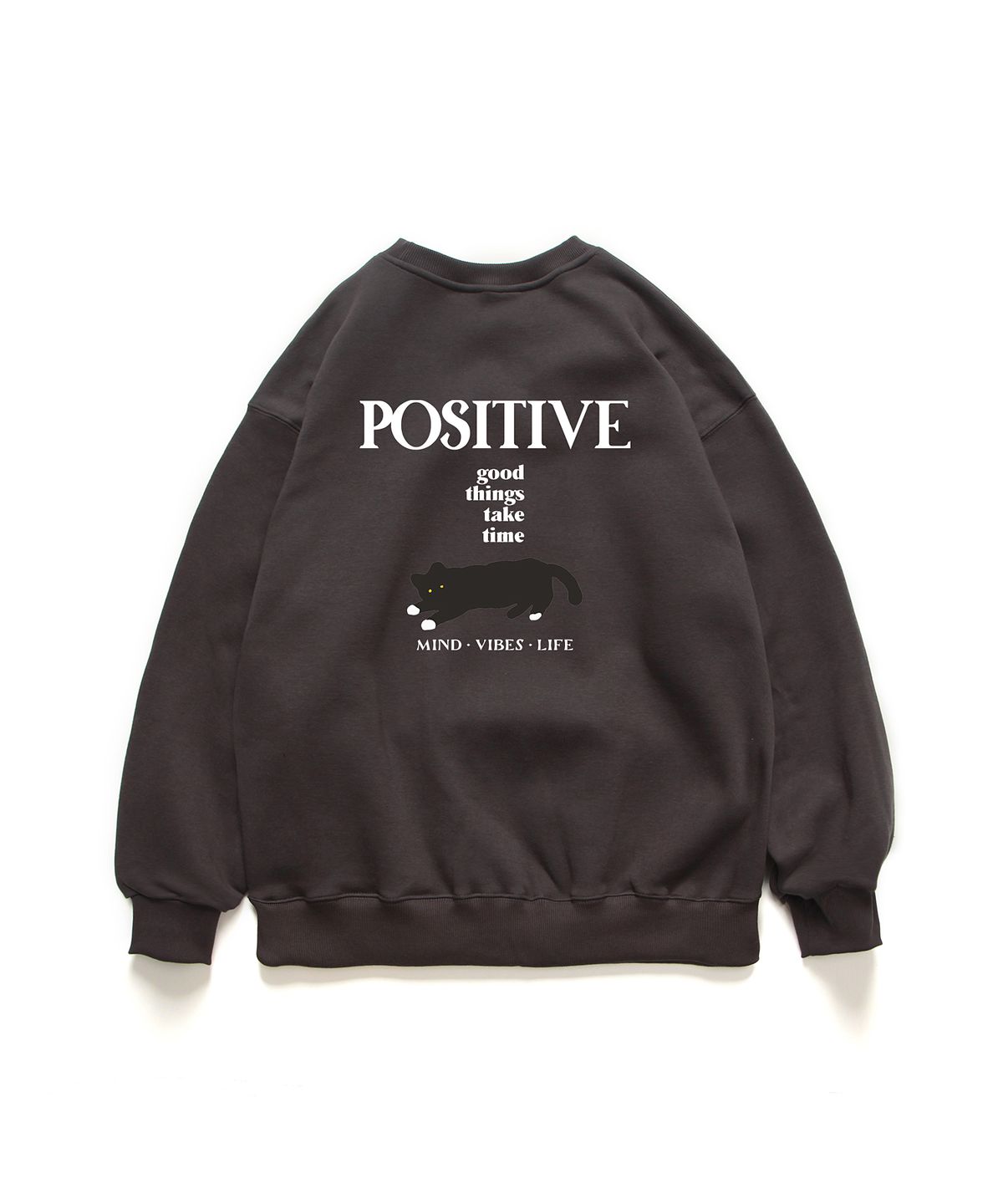 앱놀머씽(ABNORMALTHING) PV 루즈핏 크루넥 차콜 (PV CREWNECK CHARCOAL)