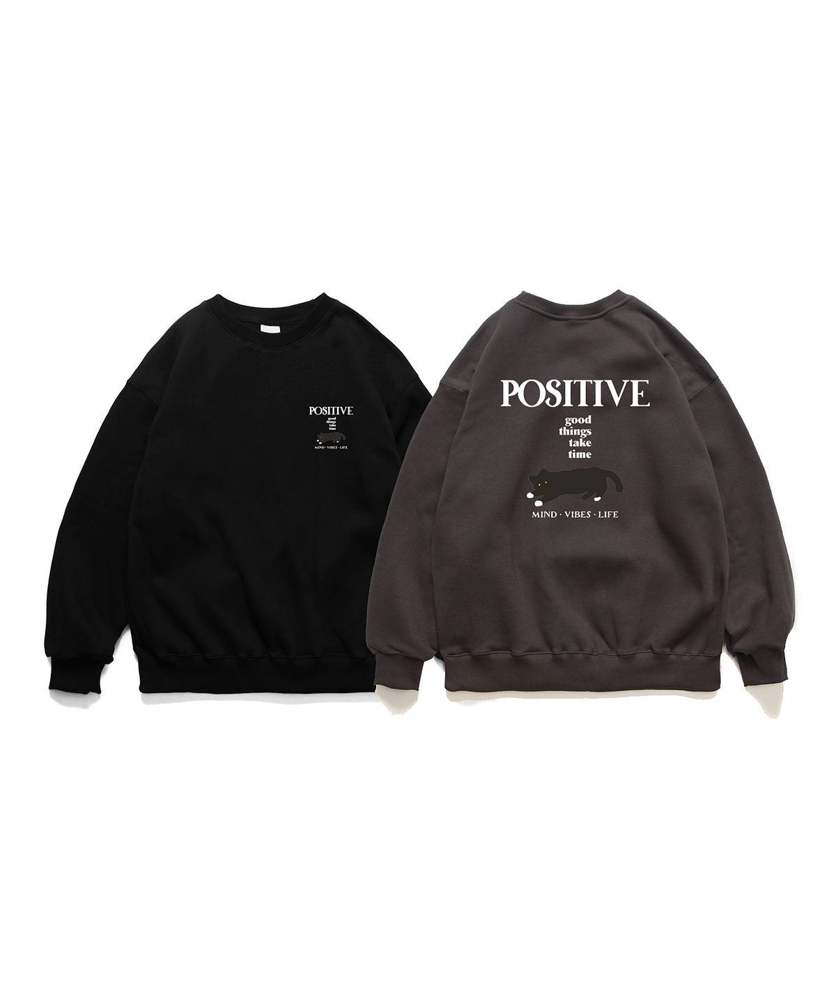 앱놀머씽(ABNORMALTHING) PV 루즈핏 크루넥 차콜 (PV CREWNECK CHARCOAL)
