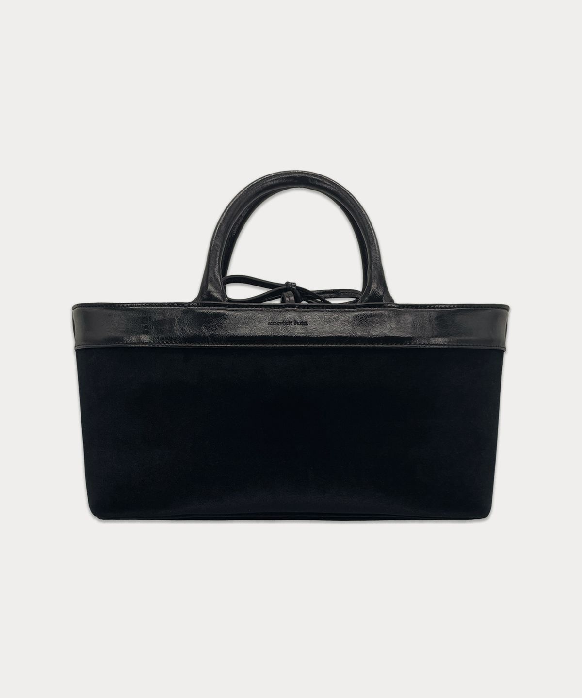 썸웨어버터(SOMEWHEREBUTTER) Velvet Half Dear Tote Bag - Velvet Black