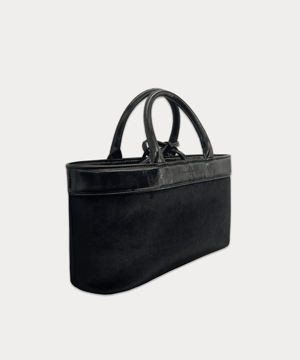 썸웨어버터(SOMEWHEREBUTTER) Velvet Half Dear Tote Bag - Velvet Black
