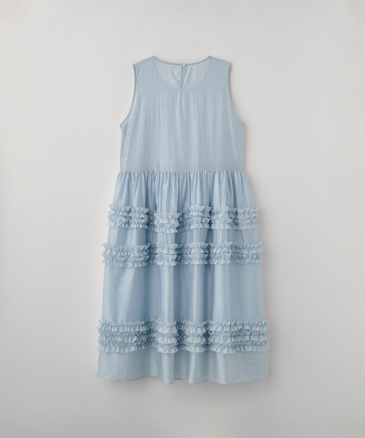 셀리테일즈(CELITAILS) SHEER FRILL LONG DRESS_SKY BLUE