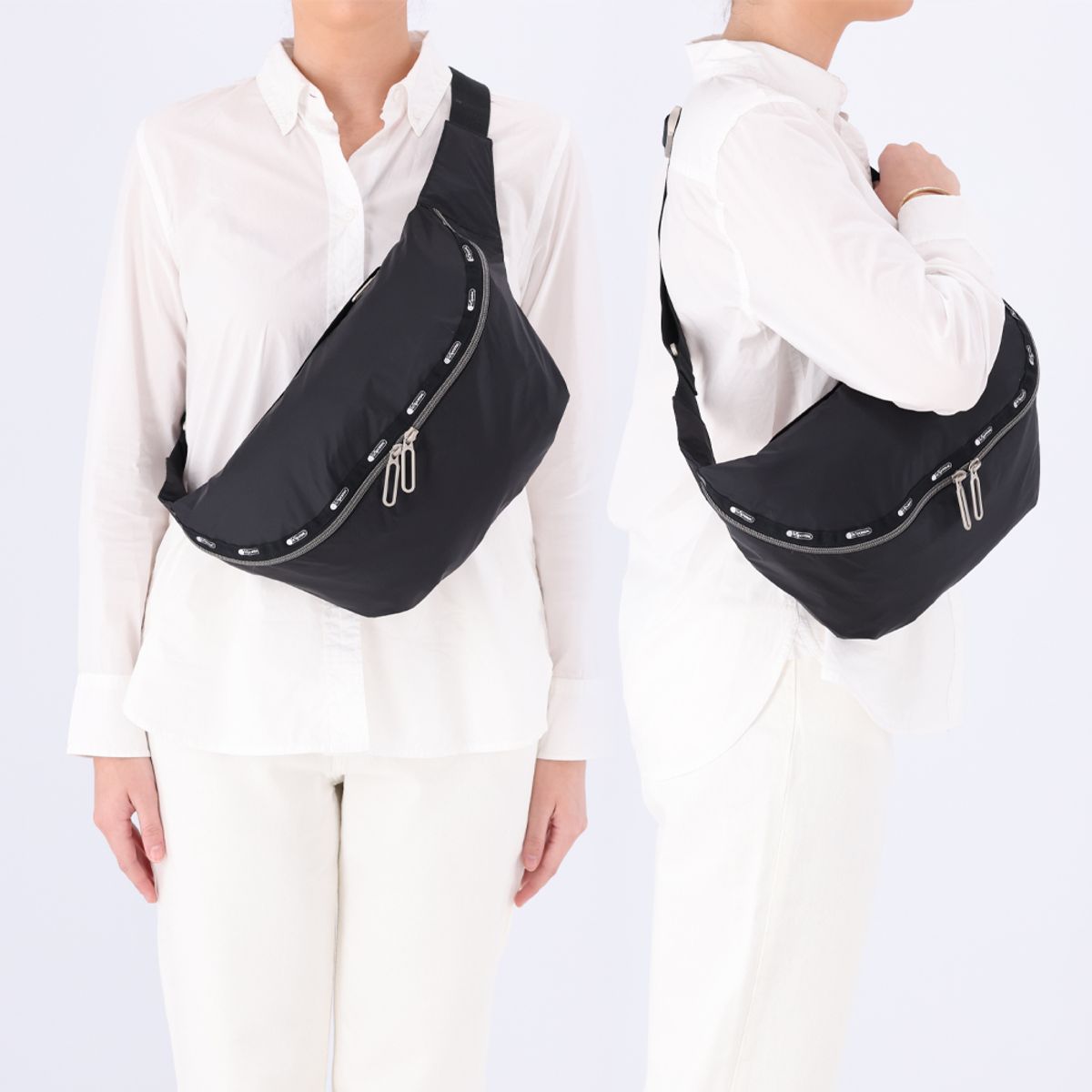 레스포색(LESPORTSAC) 트루 블랙 C 라지 슬링 크로스백 [1560.C363]