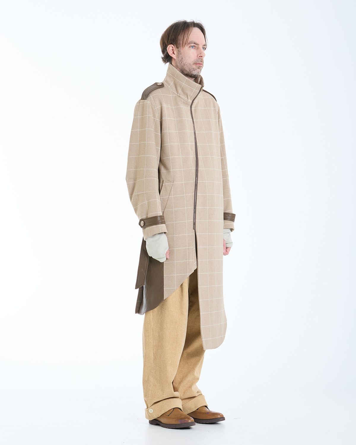 와이쏘씨리얼즈(WHYSOCEREALZ) jjuns Runway Coat (beige-checkered)