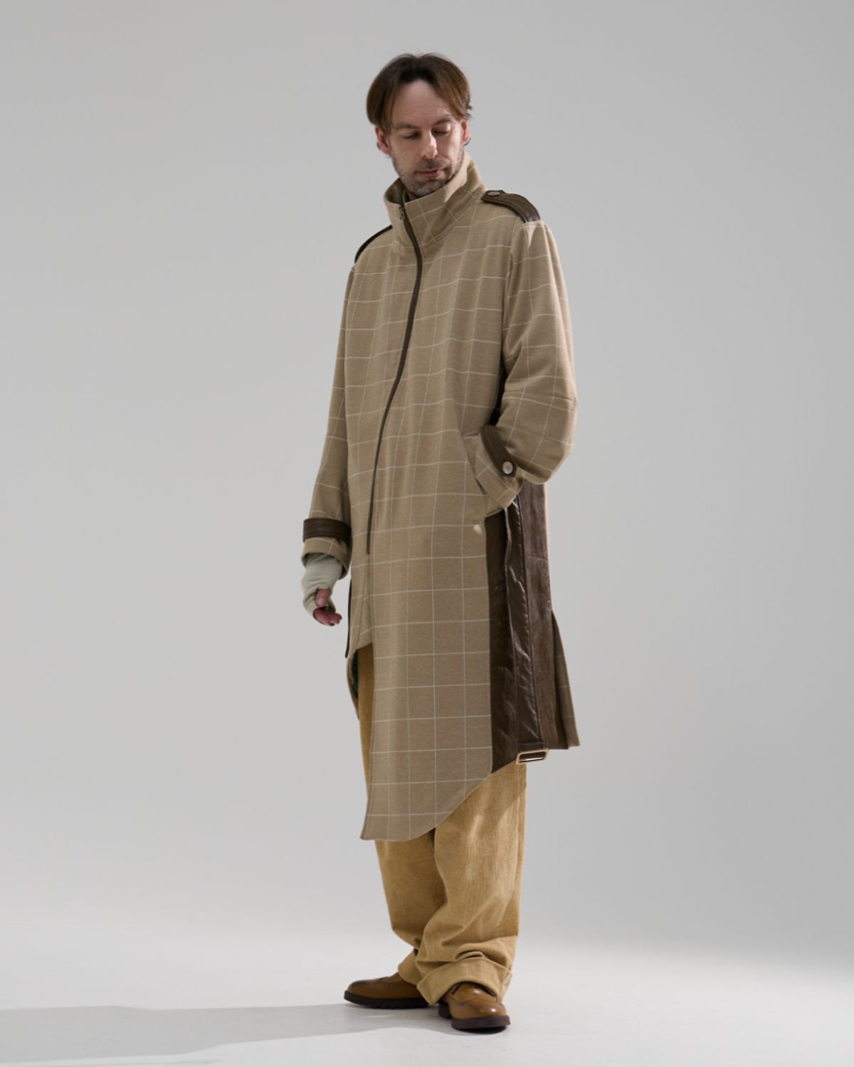와이쏘씨리얼즈(WHYSOCEREALZ) jjuns Runway Coat (beige-checkered)