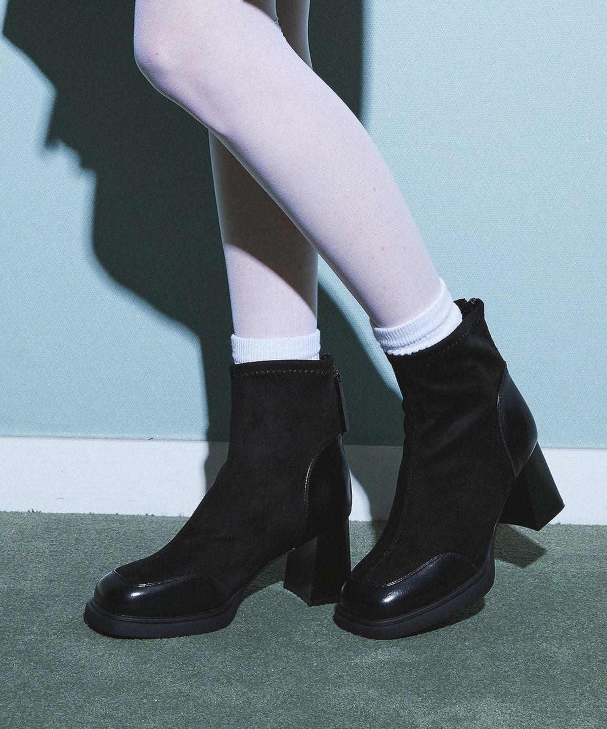 스퍼(SPUR) Prove Platform 스웨이드 앵클 부츠 7.5cm -UA9079 (2color)