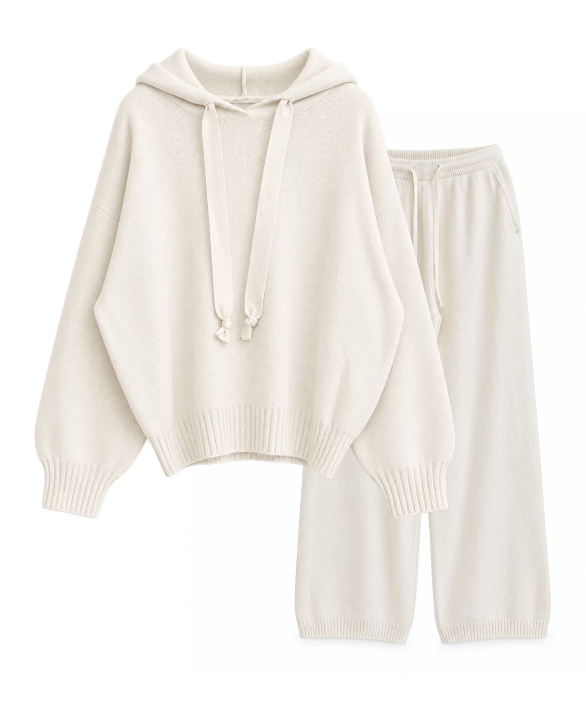 바스카라(VASCARA) [SET] Loose Fit Hoodie+Pants Knit Set-up (4colors)