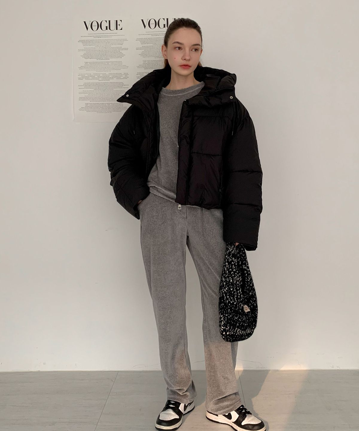바스카라(VASCARA) High Neck Hood Short Puffer Jacket (3colors)