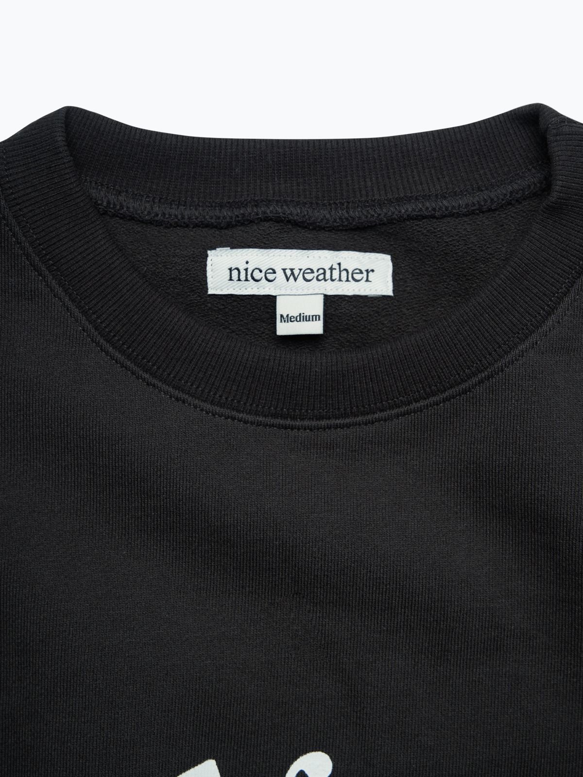 나이스웨더(NICEWEATHER) 시그니처 크루넥 (다크그레이)