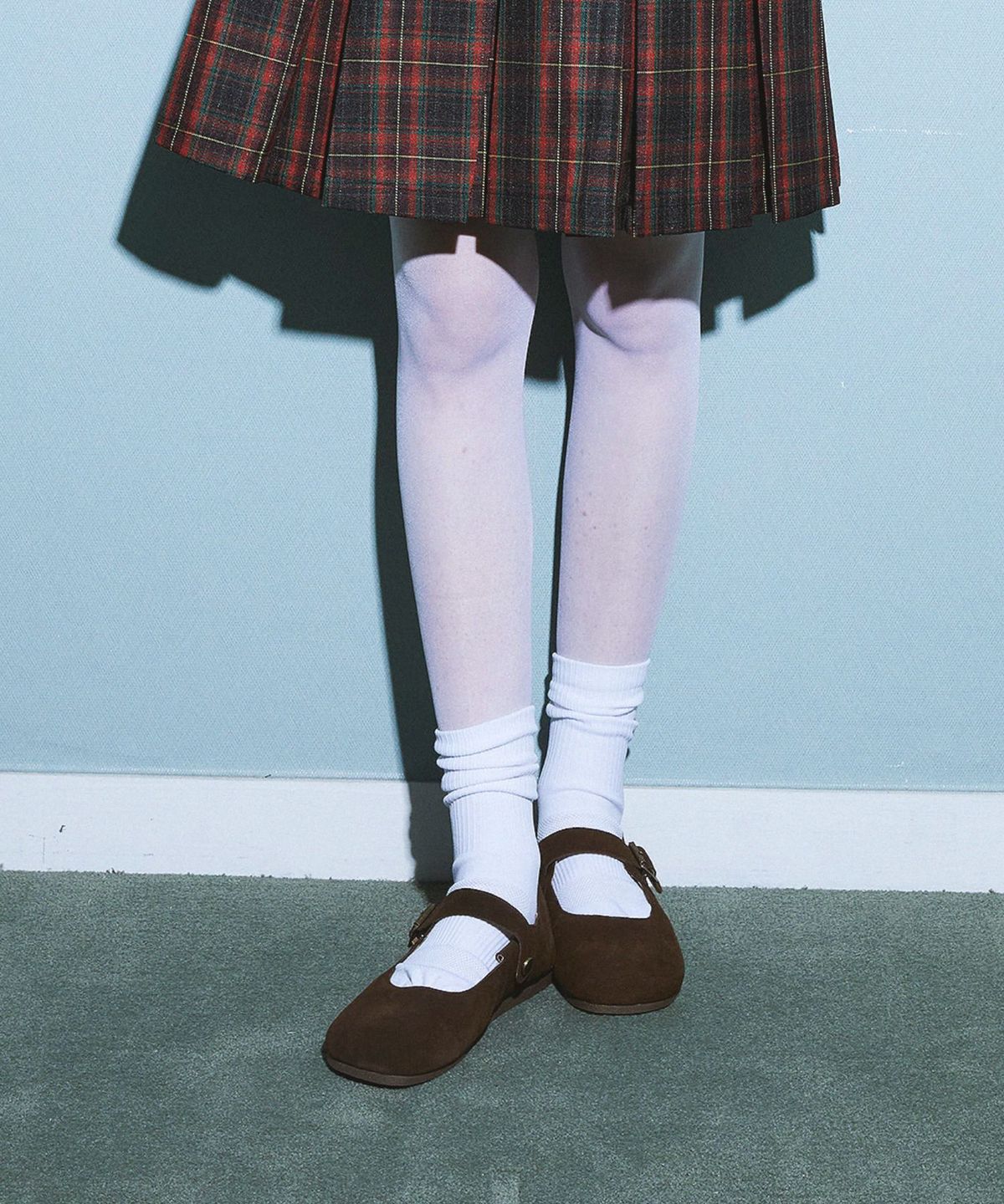 스퍼(SPUR) Bleubon 소가죽 스웨이드 메리제인 플랫슈즈 1.5cm -UA9076 (4color)
