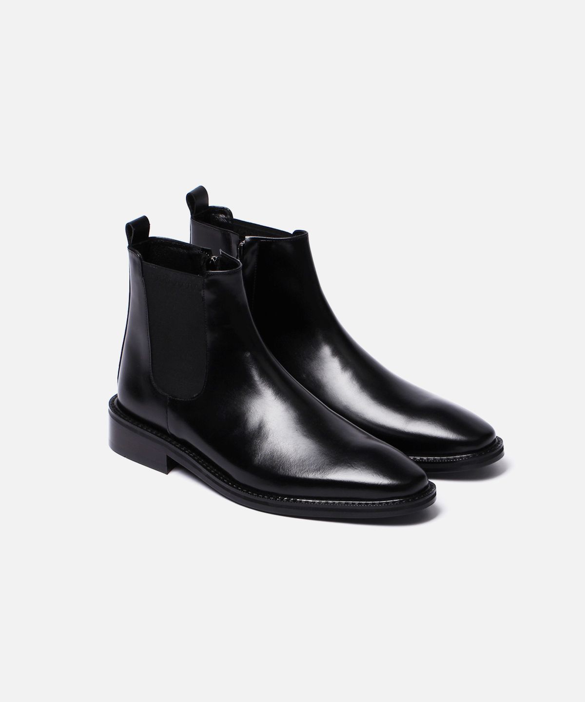 커스텀무드(CUSTOMMOOD) 리첼 소가죽 첼시부츠(black fg)
