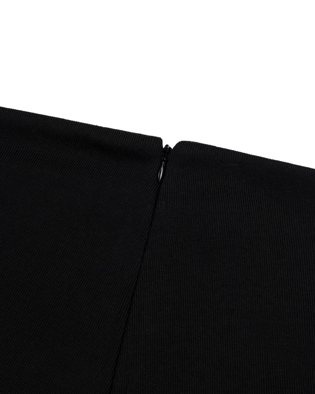 모아(MOAA) Layered Rib Flared Pants (BLACK)