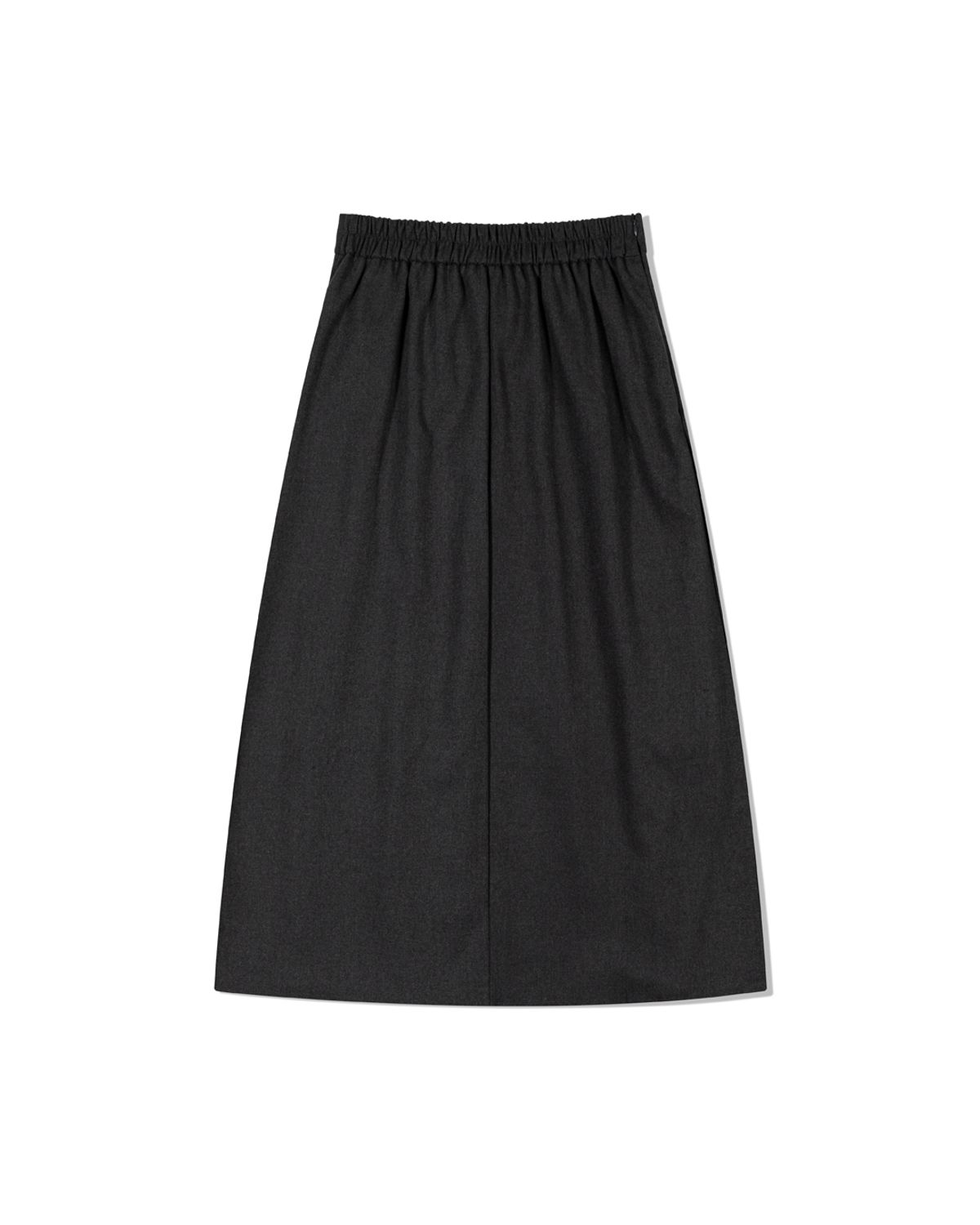 모아(MOAA) Soft Pleated Midi Skirt (CHARCOAL)