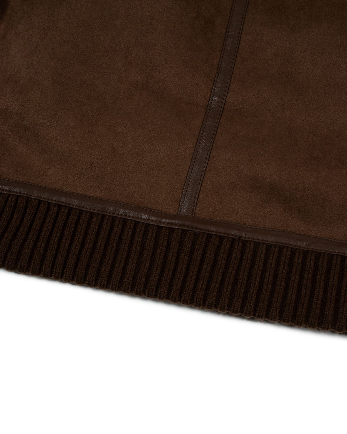 모아(MOAA) Cropped Faux Shearling Jacket (WALNUT)