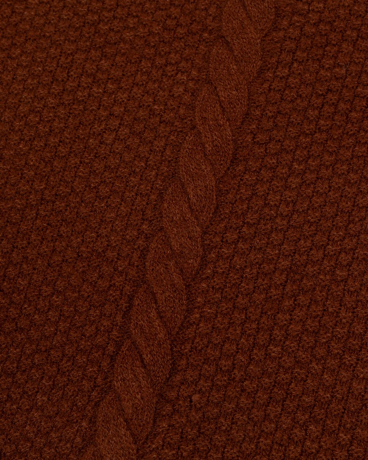 모아(MOAA) Chunky Cable Knit Cardigan (BROWN)