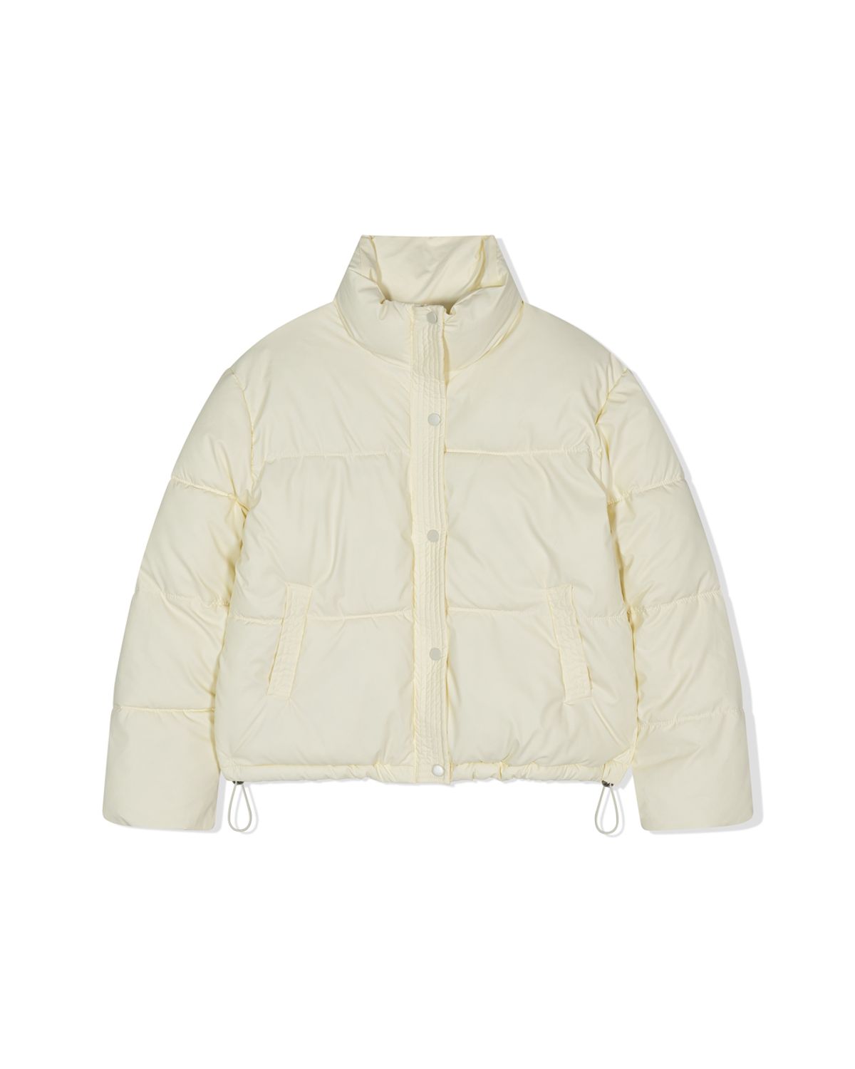 모아(MOAA) Glossy pu-leather Puffer (IVORY)