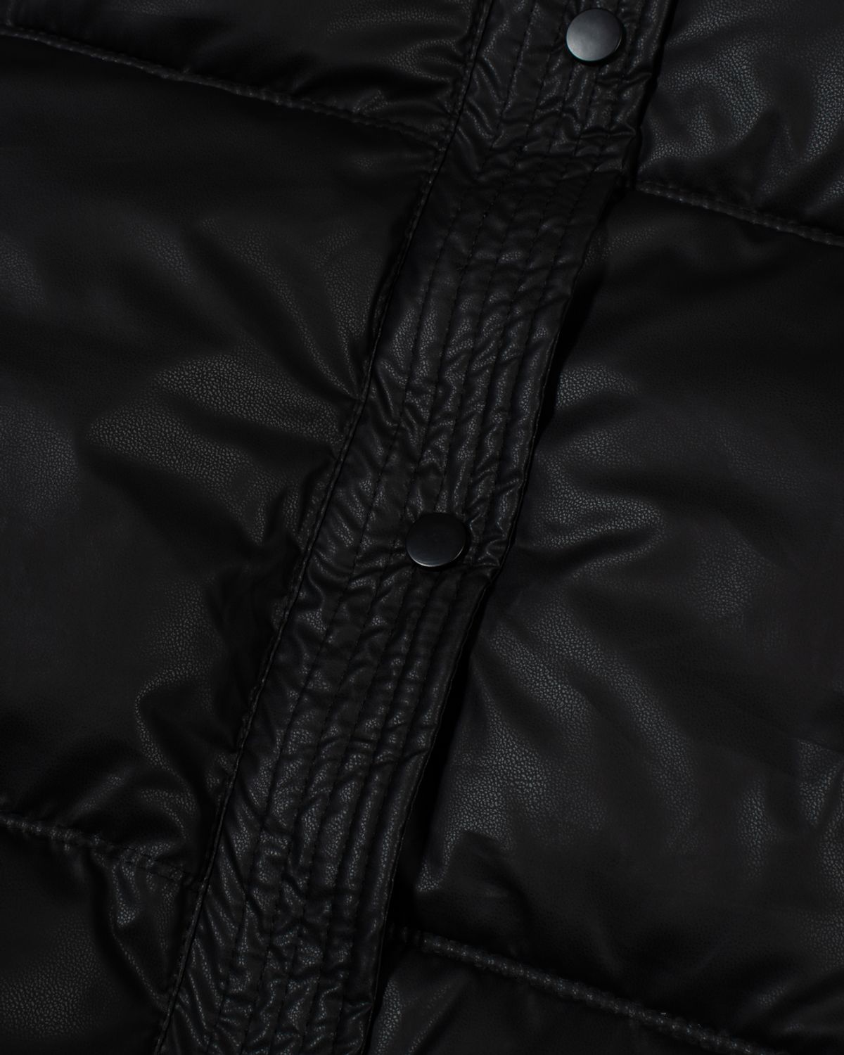 모아(MOAA) Glossy pu-leather Puffer (BLACK)