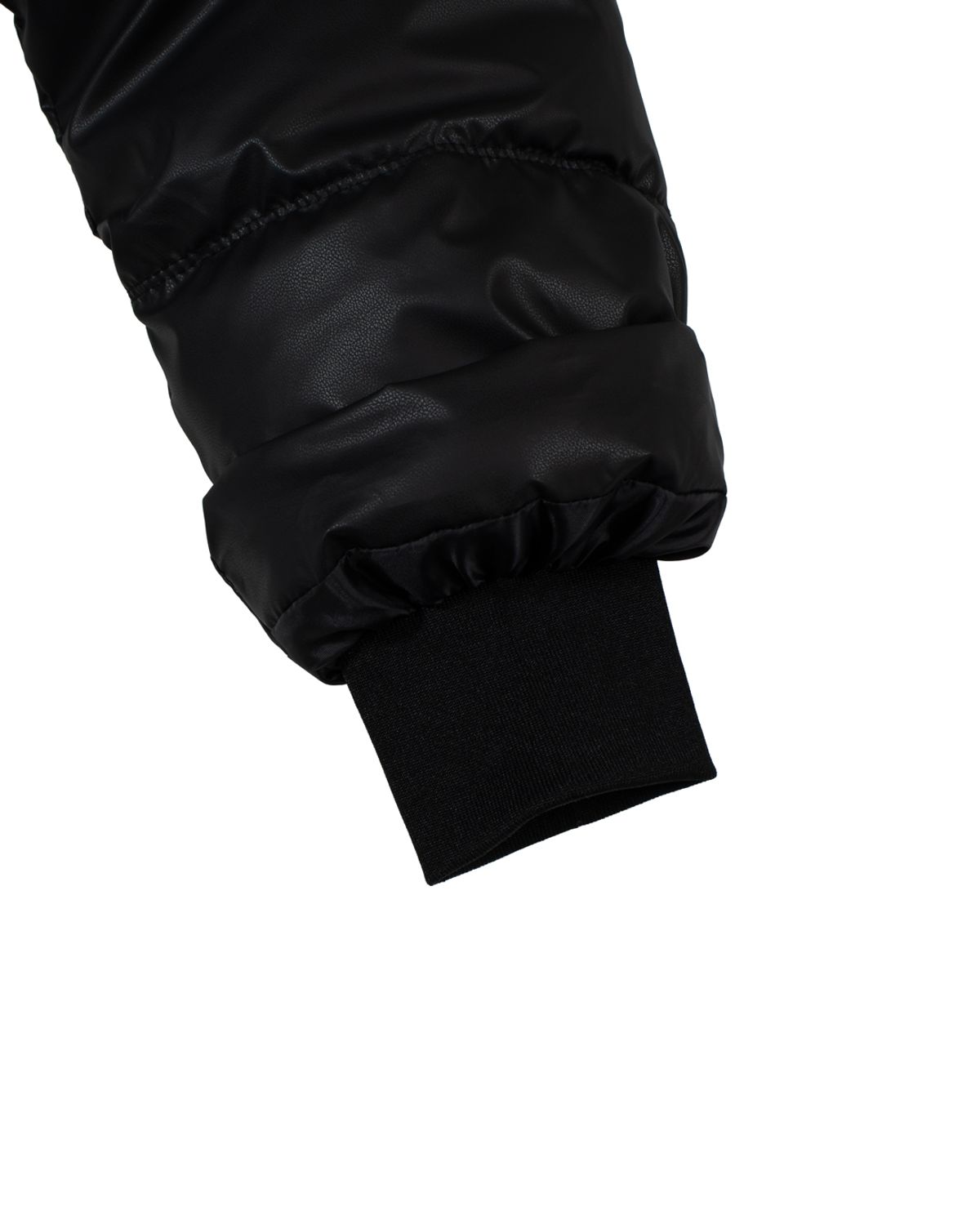 모아(MOAA) Glossy pu-leather Puffer (BLACK)