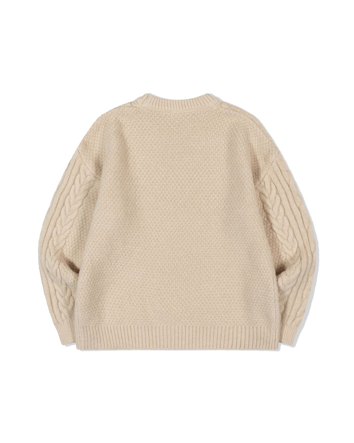 모아(MOAA) Classic Cable Knit Top (IVORY)