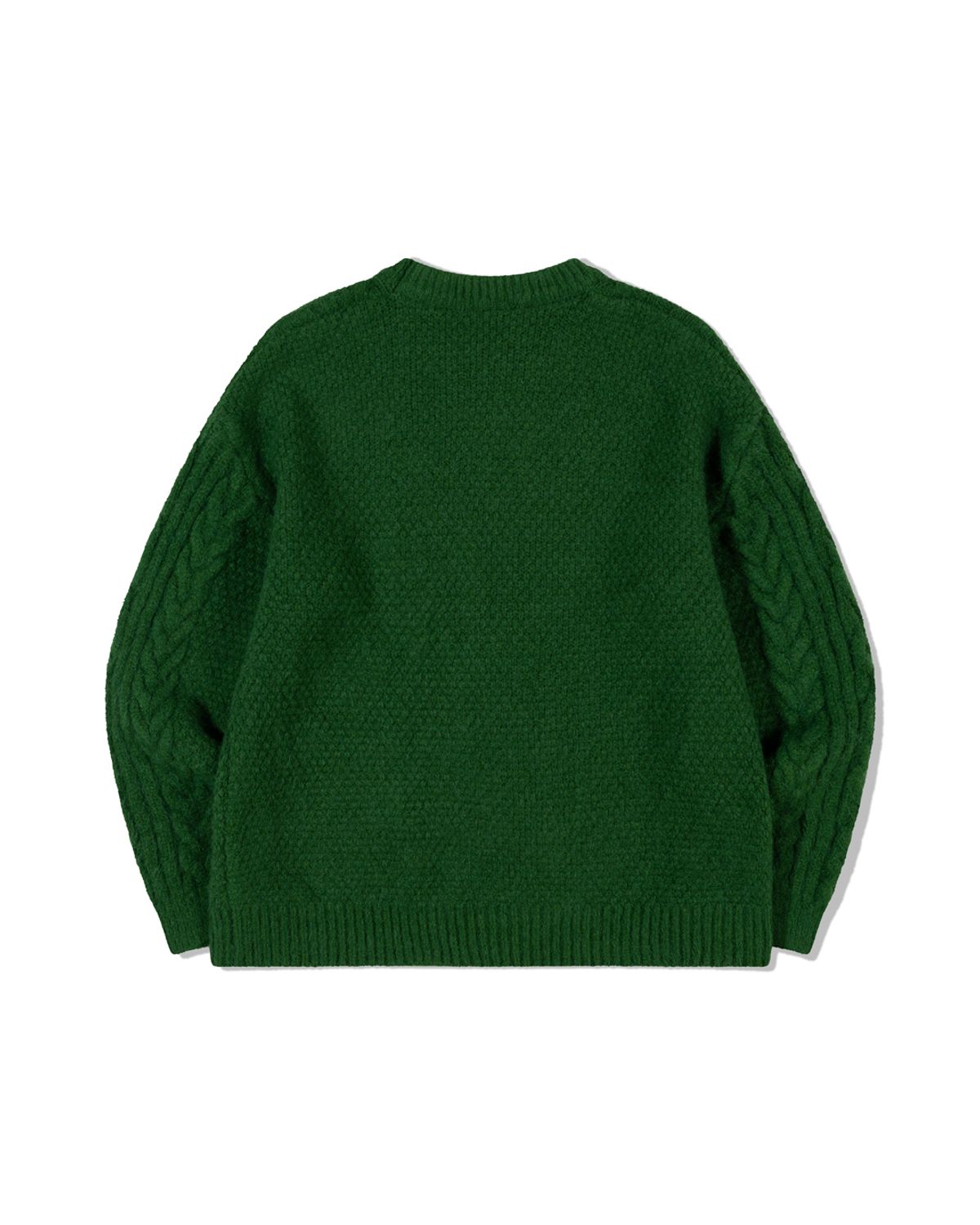모아(MOAA) Classic Cable Knit Top (GREEN)