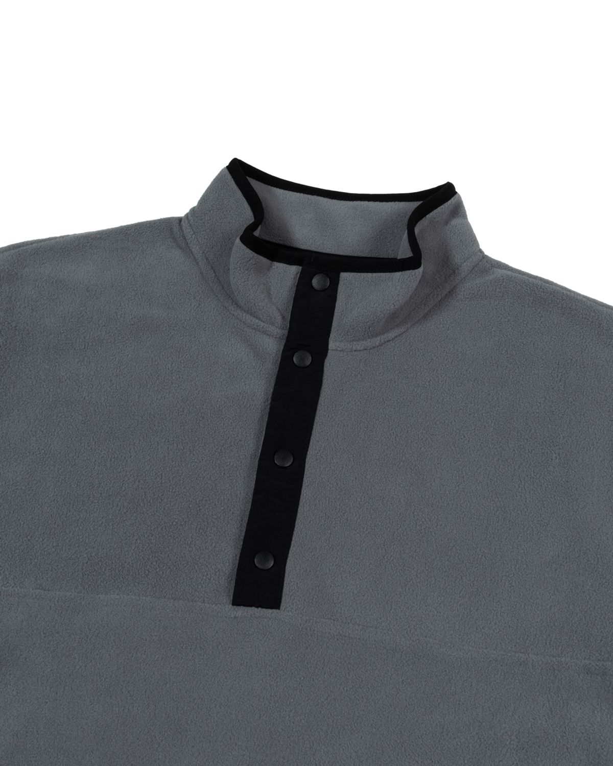 모아(MOAA) Half-Button Fleece Pullover (GRAY)