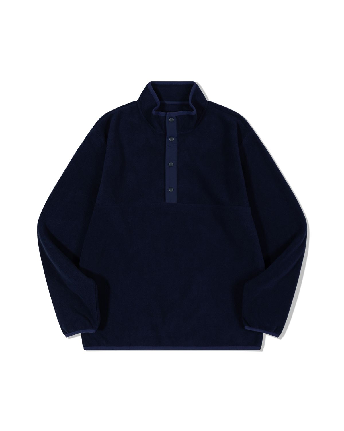 모아(MOAA) Half-Button Fleece Pullover (NAVY)